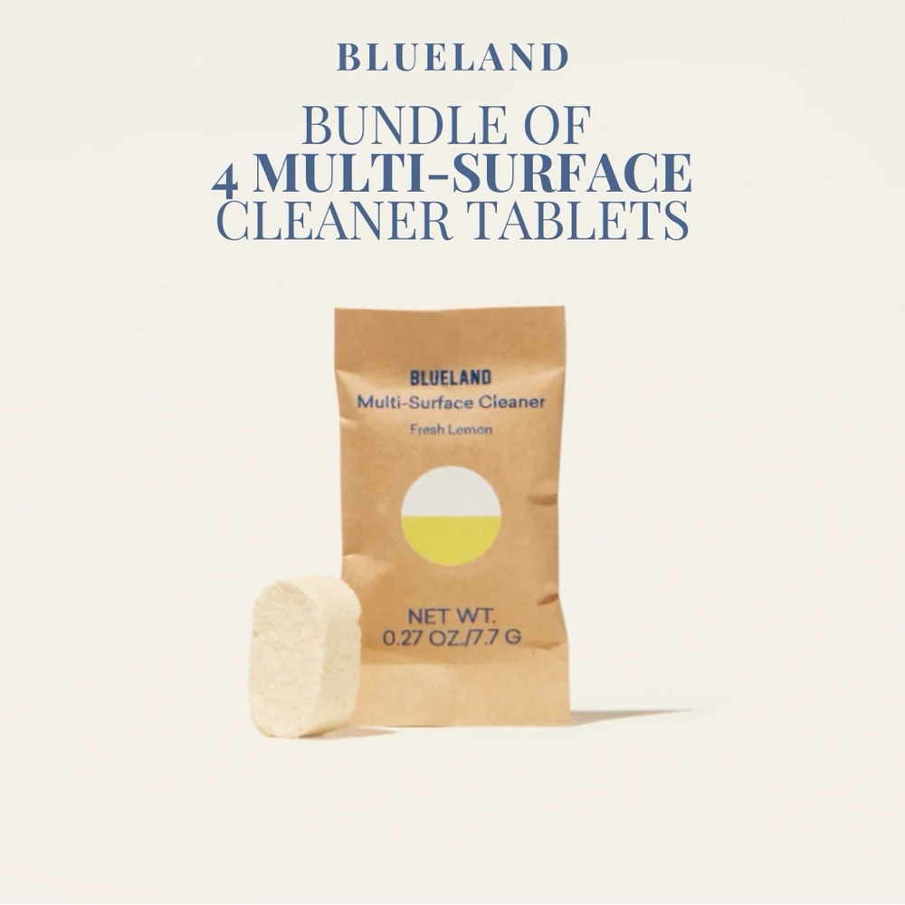 NEW BLUELAND Multi-Surface Cleaner 4 Tablet Bundle - Fresh Lemon